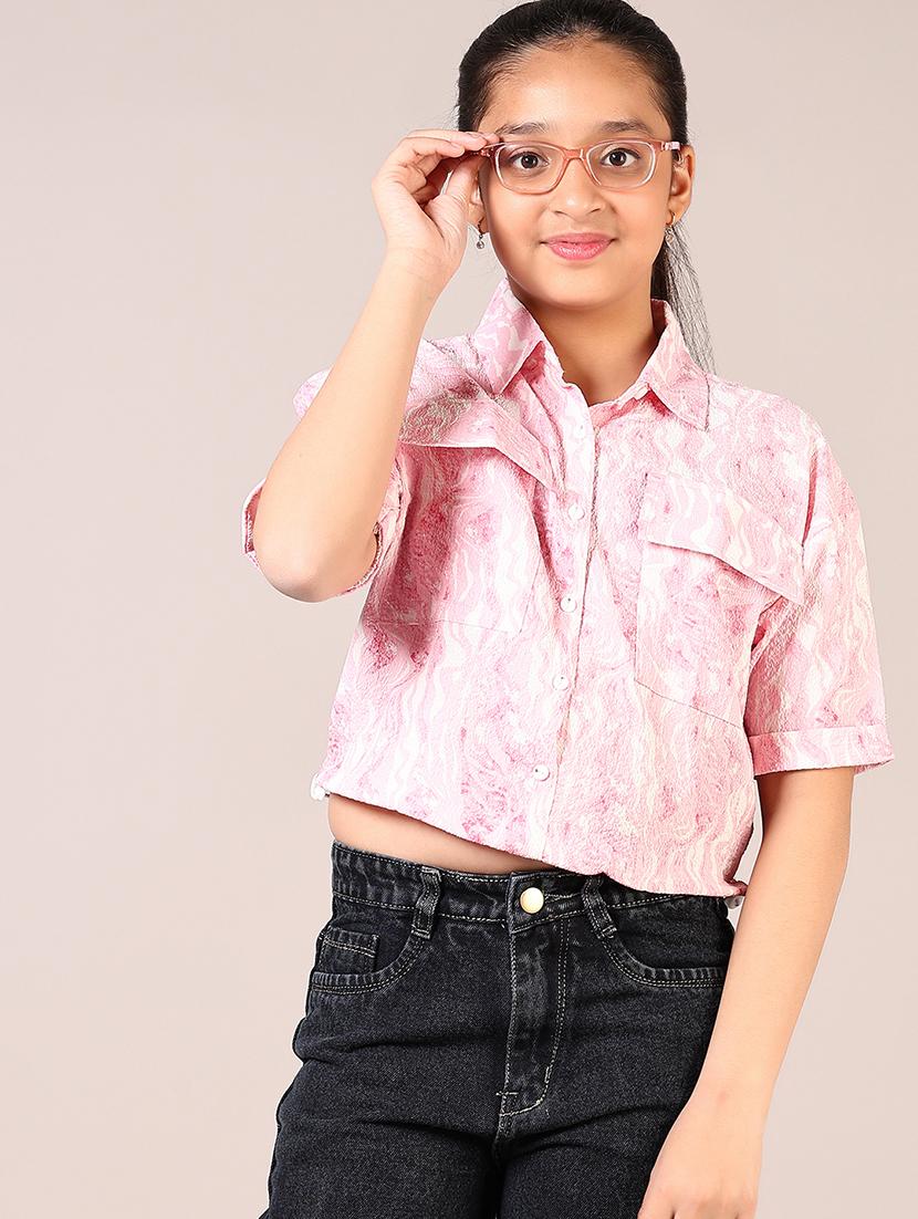 girls printed short sleeve shirt top - 21700685 - Standard Image - 3