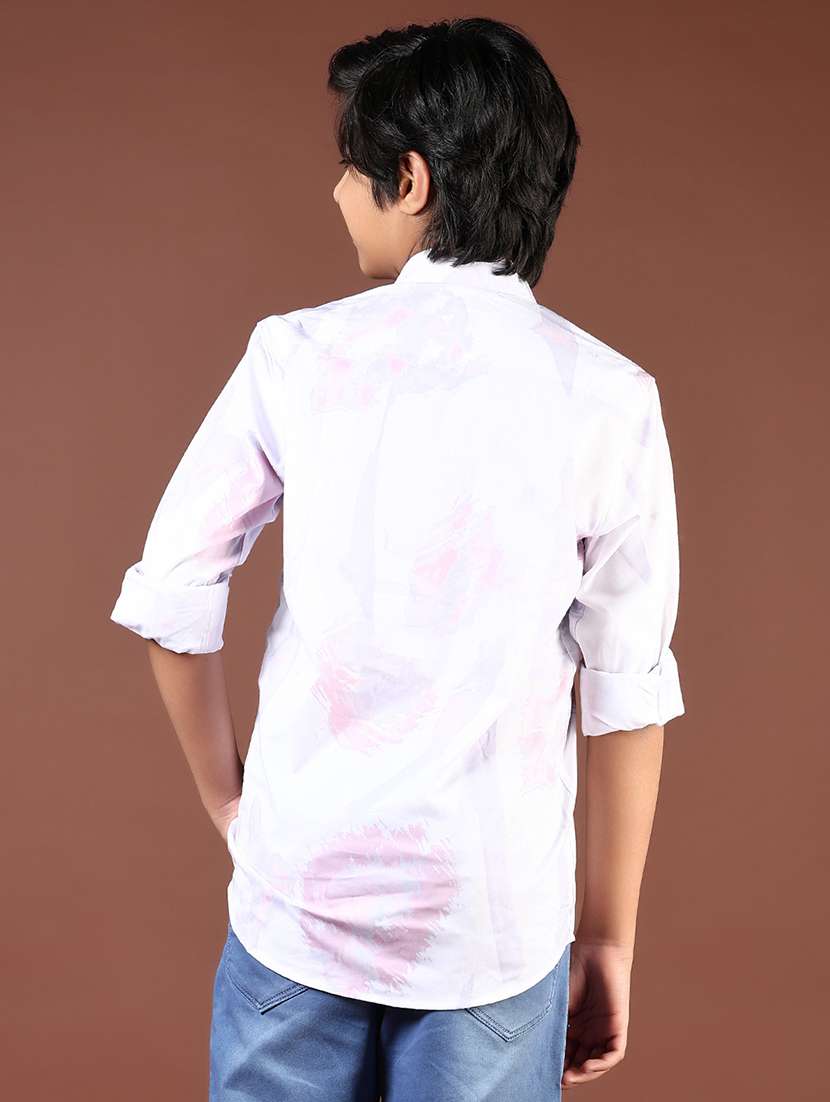 boys printed collared long sleeve shirt - 21700702 -  Standard Image - 3