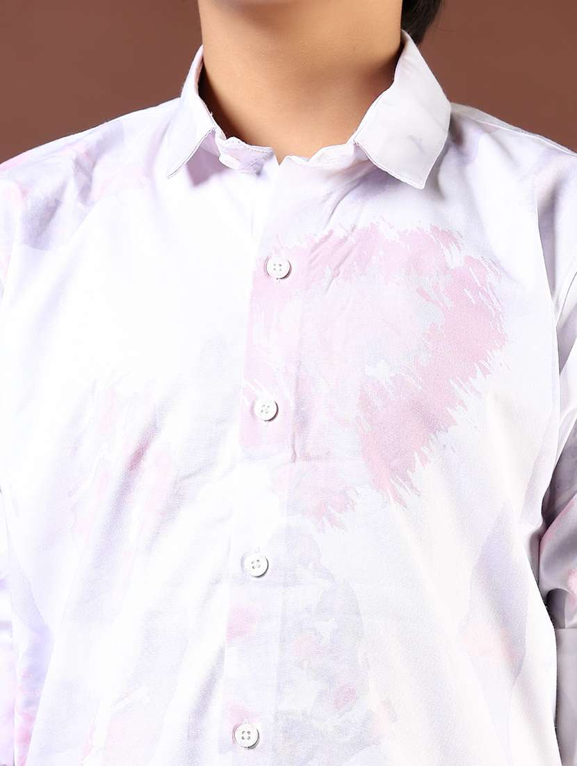 boys printed collared long sleeve shirt - 21700702 -  Standard Image - 5