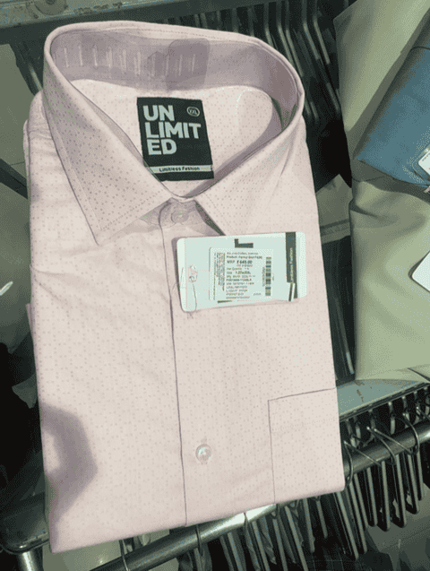 light pink poly cotton formal shirt - 21700755 - Zoom Image - 0