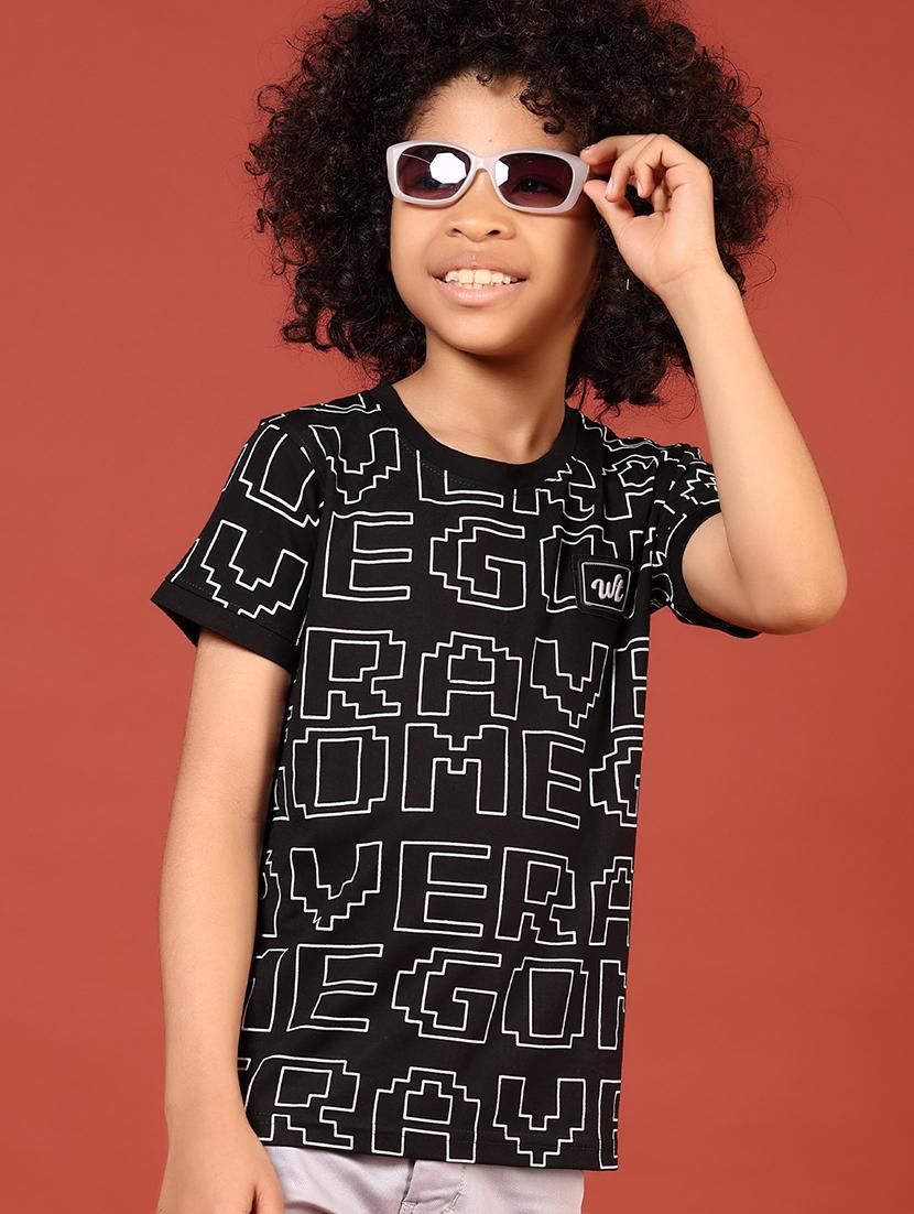 boys printed short sleeve regular fit t-shirt