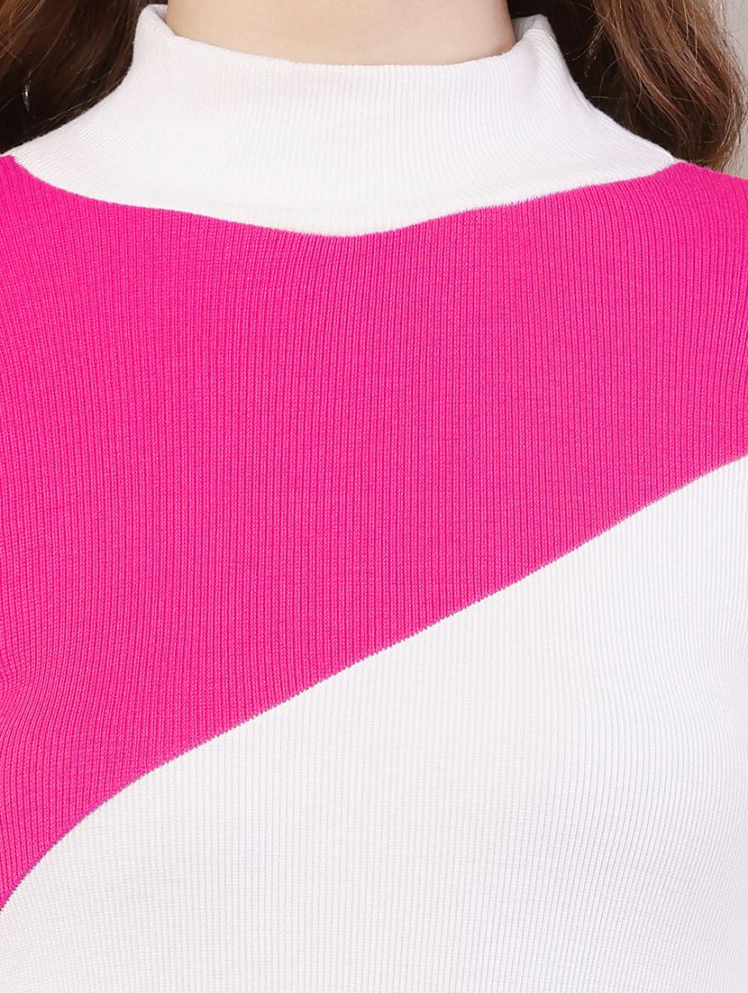 women color block long sleeve top - 21700944 - Standard Image - 5