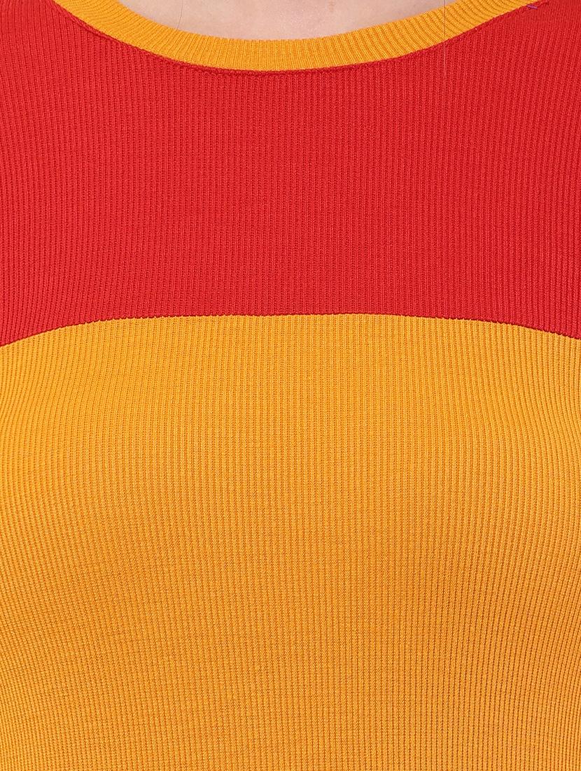 women color block long sleeve top - 21700951 - Standard Image - 5