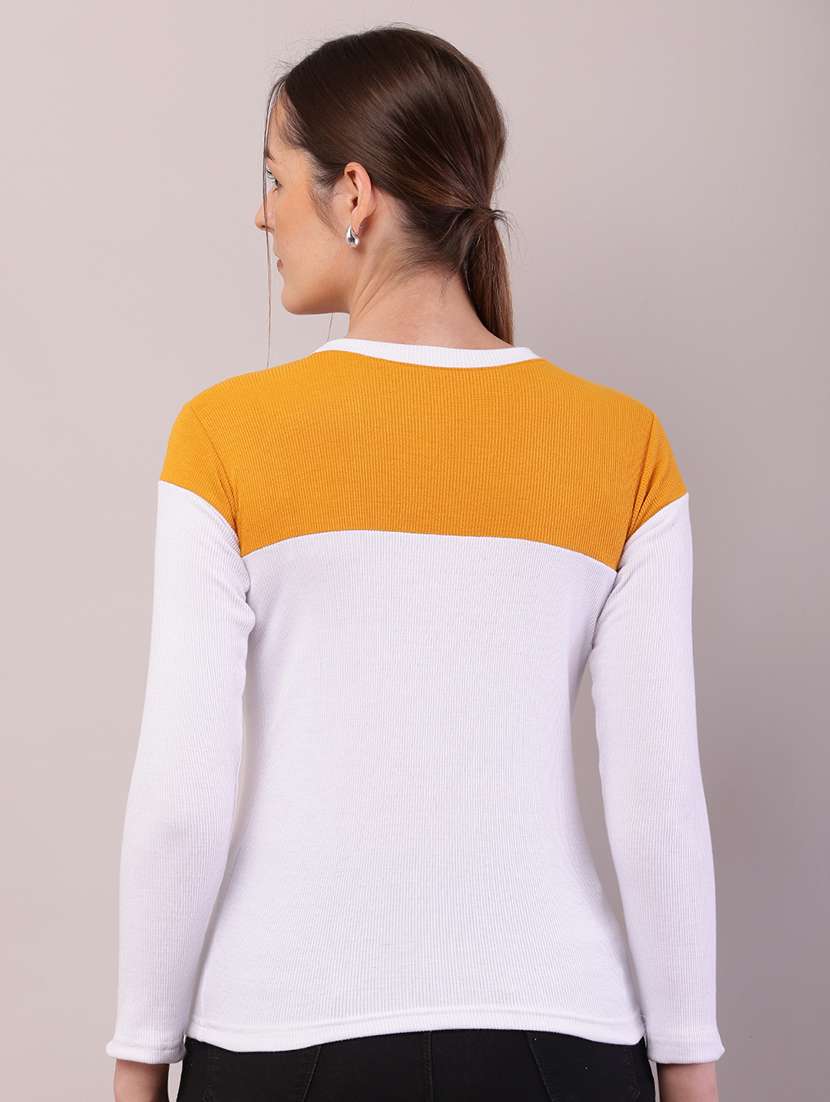 women color block long sleeve top - 21700953 -  Standard Image - 3