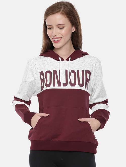 women color block long sleeve sweatshirt - 21700962 -  Standard Image - 0