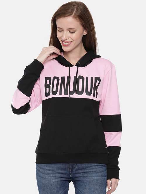 women color block long sleeve sweatshirt - 21700963 -  Standard Image - 0