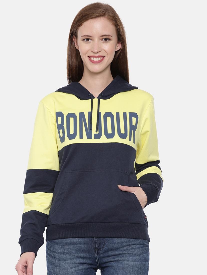women color block long sleeve sweatshirt - 21700964 -  Zoom Image - 0