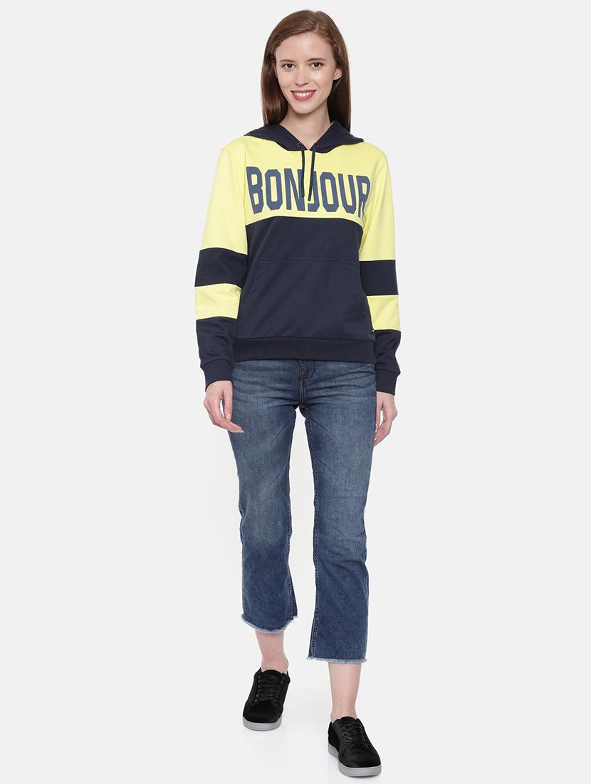 women color block long sleeve sweatshirt - 21700964 - Standard Image - 3
