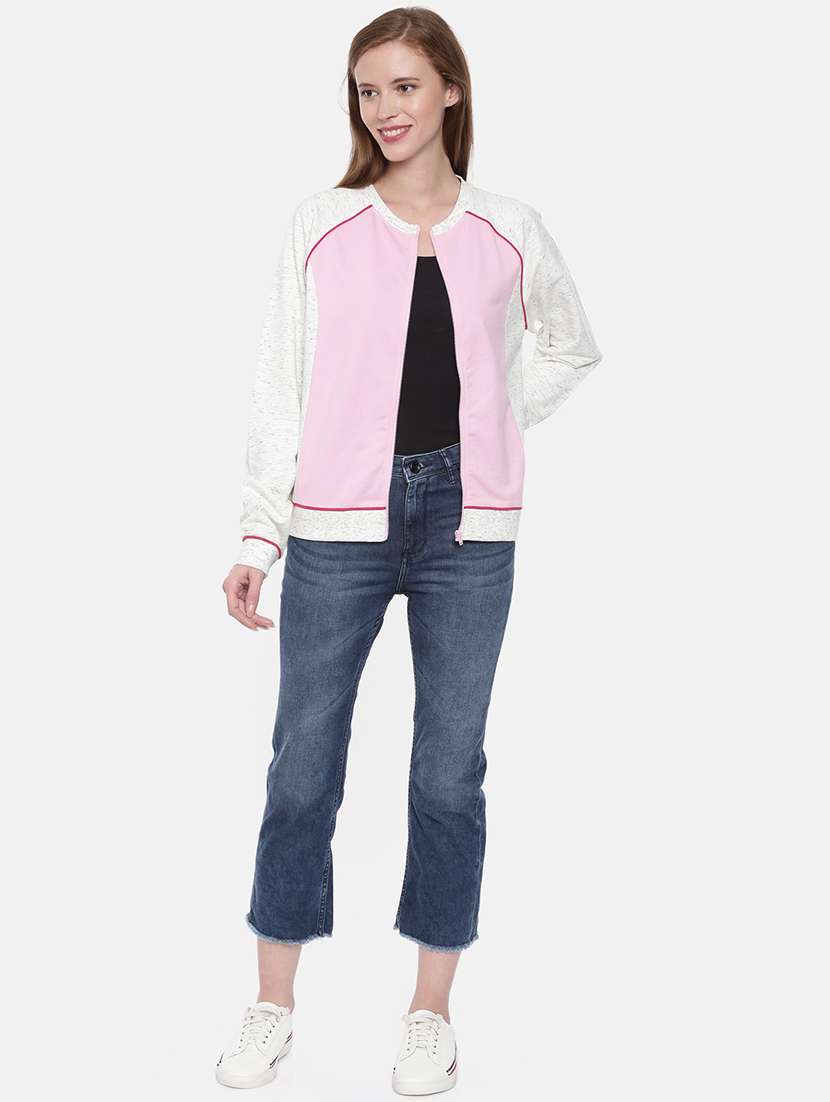 women color block long sleeve sweatshirt - 21700965 - Standard Image - 3