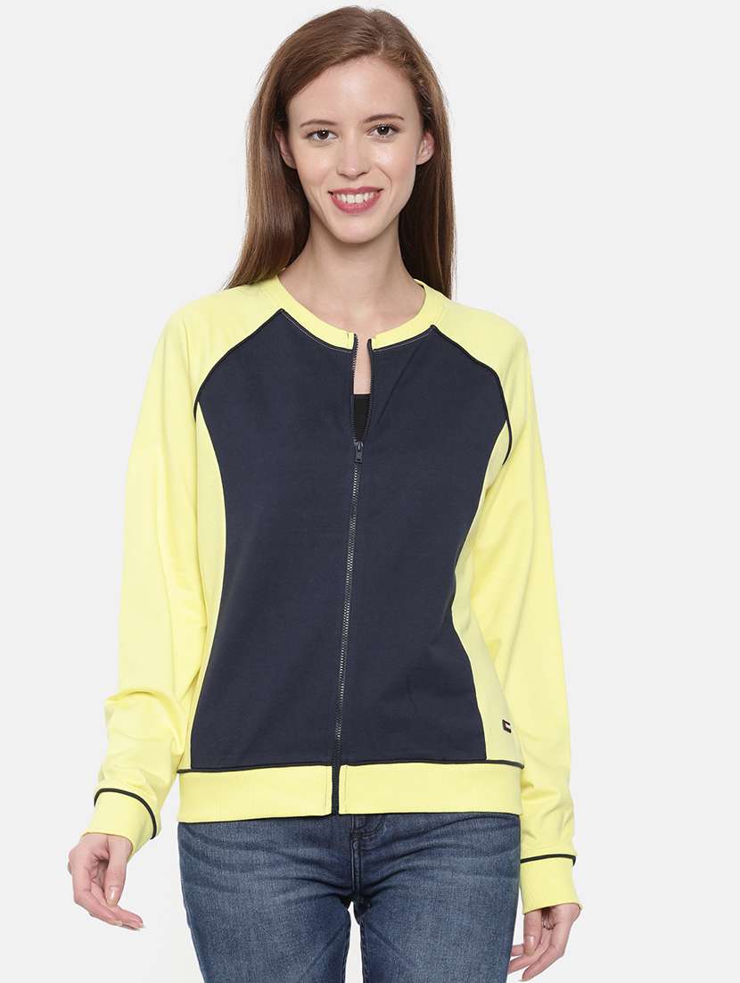 women color block long sleeve sweatshirt - 21700966 -  Zoom Image - 0