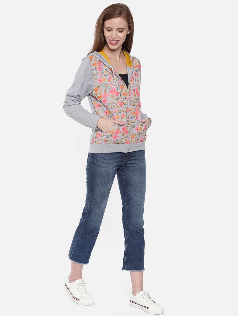 women front print long sleeve sweatshirt - 21700970 -  Standard Image - 3