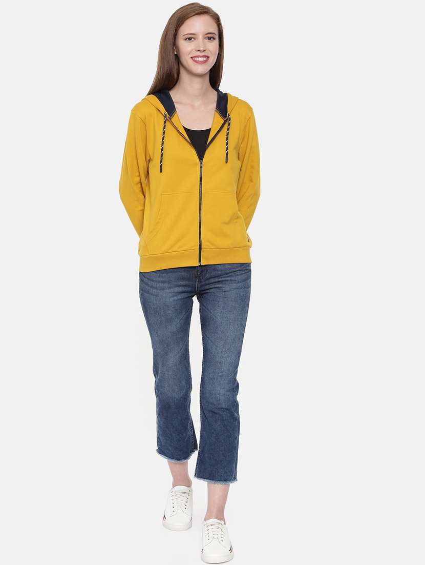 women solid long sleeve sweatshirt - 21700972 -  Standard Image - 3