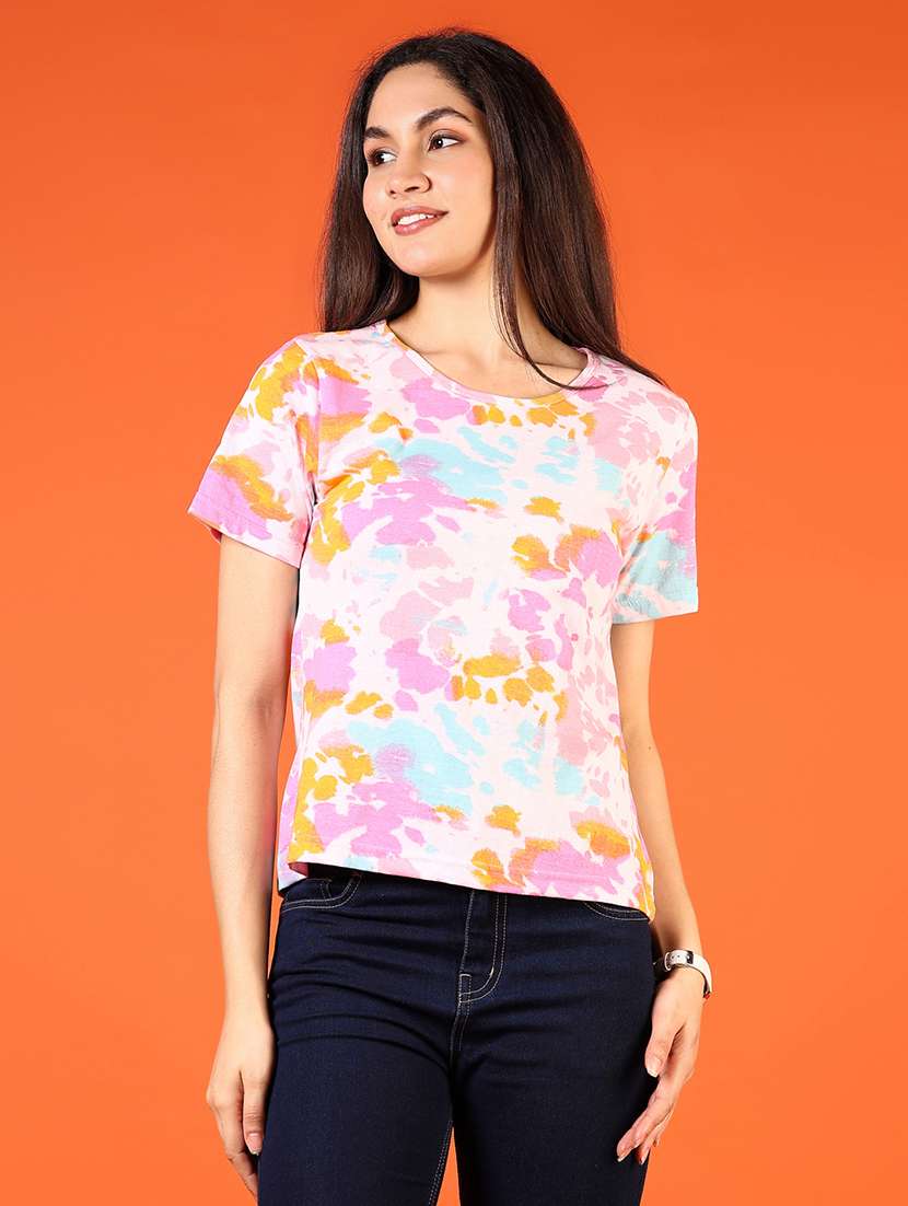 women printed short sleeve t-shirt