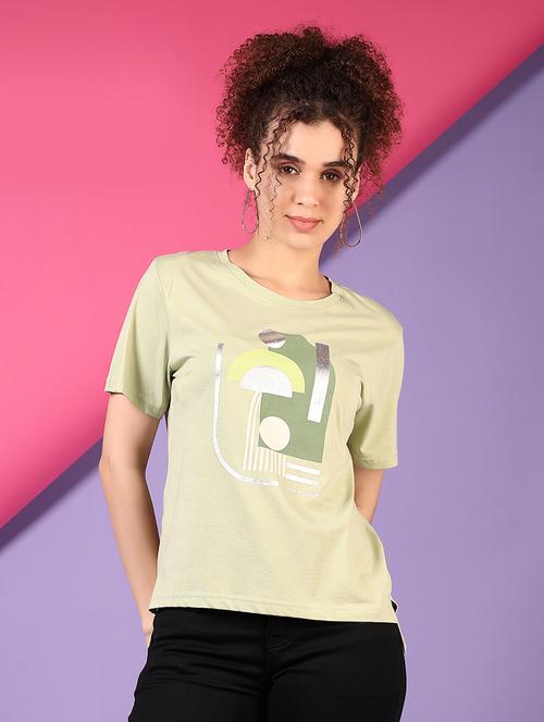 women printed short sleeve t-shirt - 21701003 -  Standard Image - 0