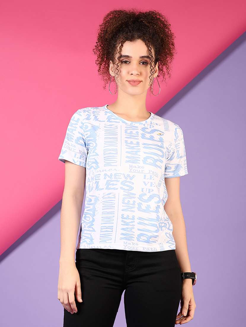 women printed short sleeve t-shirt
