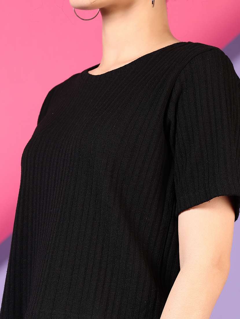 women black solid short sleeve top - 21701017 - Standard Image - 3