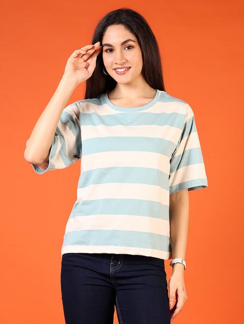 women striped short sleeve t-shirt - 21701038 -  Standard Image - 0