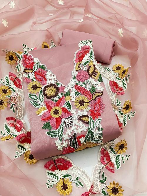 women embroidered 3-piece unstitched dress material - 21701227 -  Standard Image - 0