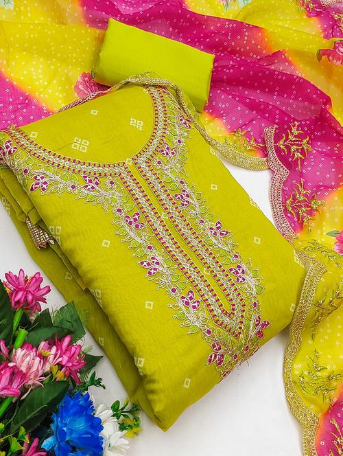 women embroidered 3-piece unstitched dress material - 21701241 - Standard Image - 0