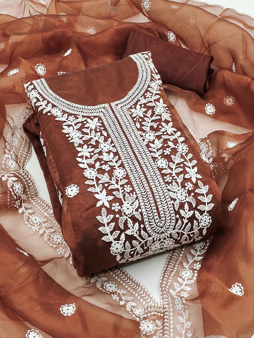 women embroidered 3-piece unstitched dress material - 21701247 - Zoom Image - 0