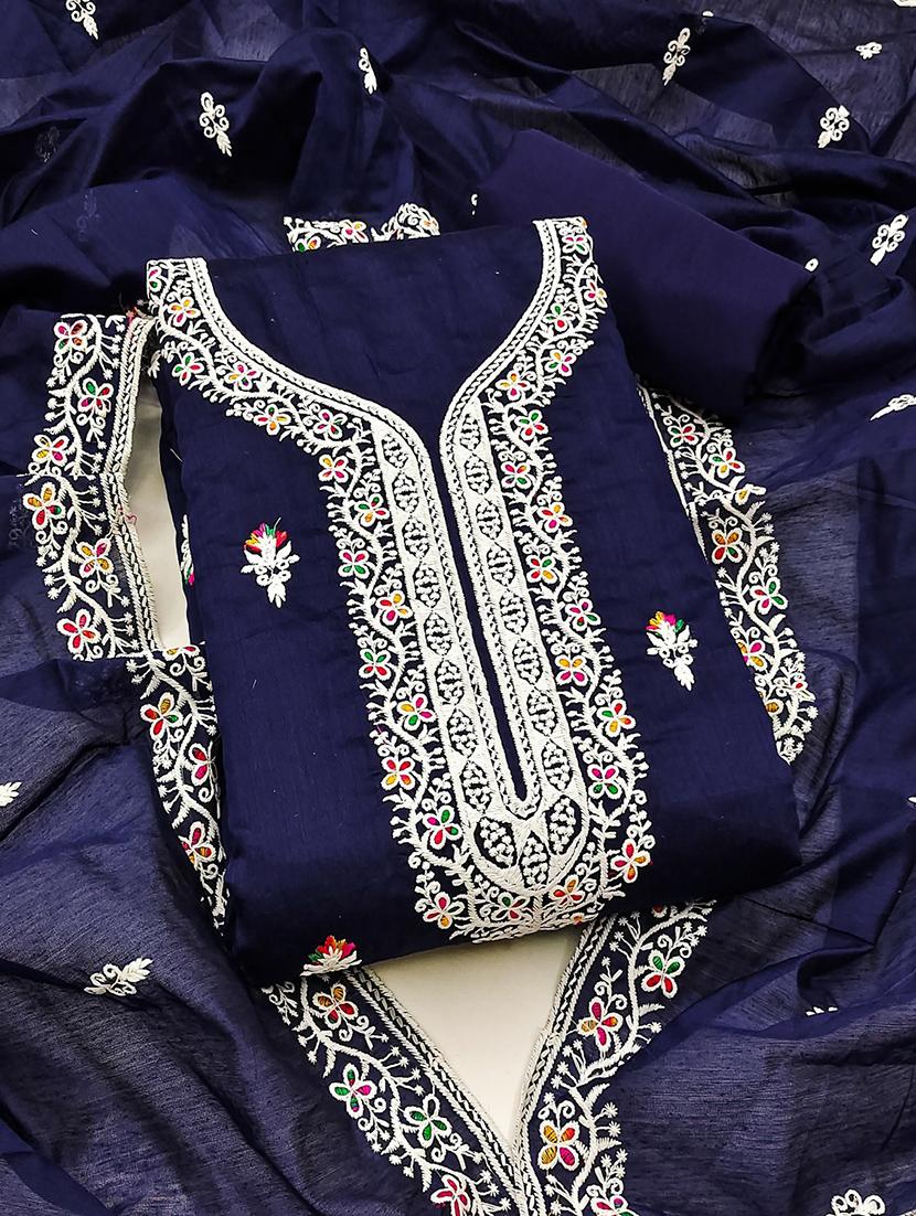 women embroidered 3-piece unstitched dress material - 21701260 -  Zoom Image - 0