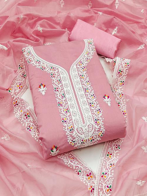 women embroidered 3-piece unstitched dress material - 21701263 - Standard Image - 0