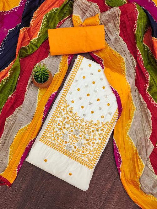 women embroidered 3-piece unstitched dress material - 21701270 -  Standard Image - 0