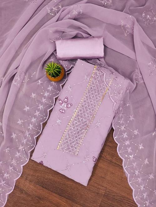 women embroidered 3-piece unstitched dress material - 21701355 - Standard Image - 0