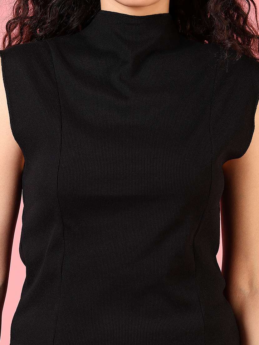 women black solid sleeveless top - 21701615 -  Standard Image - 3