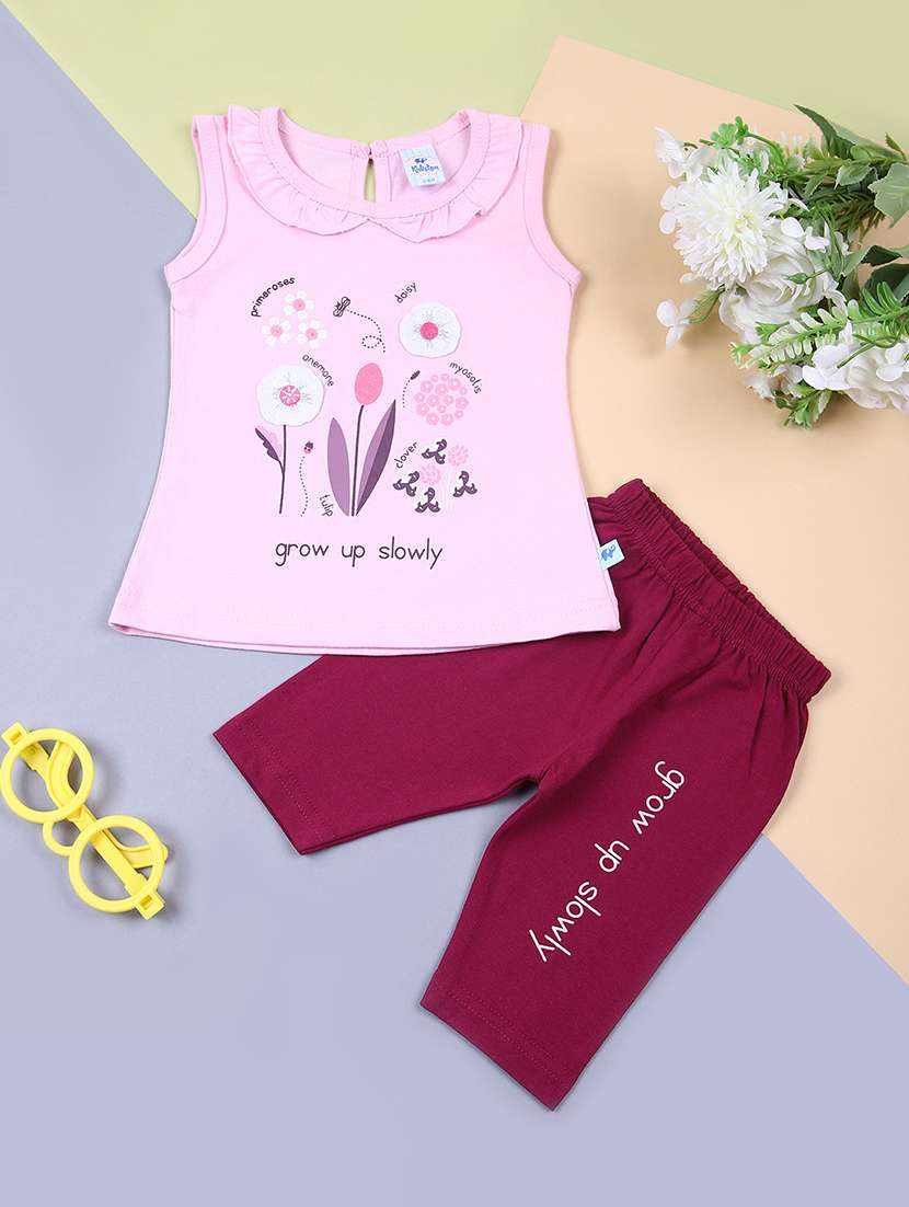 kids printed t-shirt & pajama set 