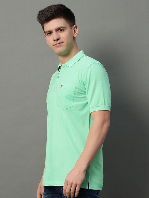 men solid short sleeve polo t-shirt - 21703127 - Standard Image - 0