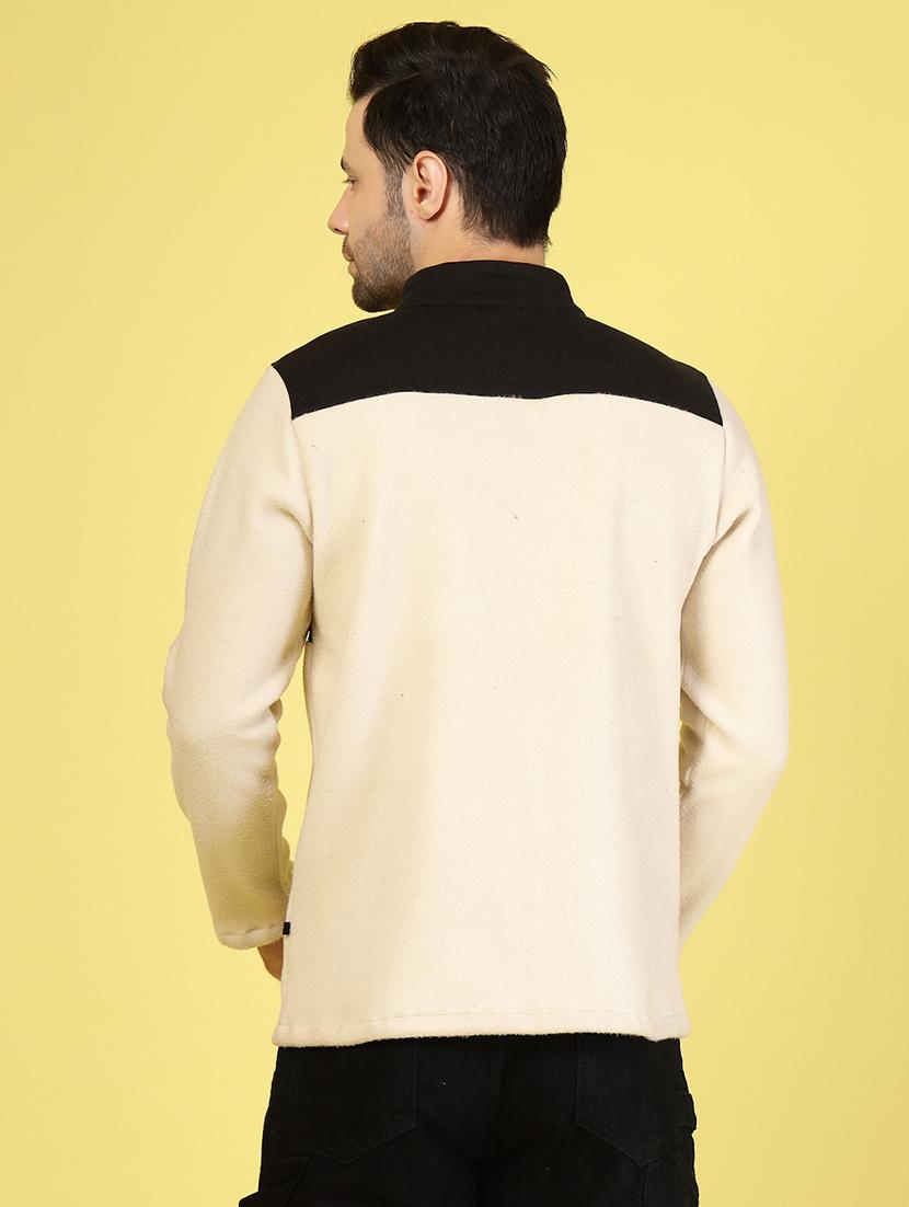 men long sleeves color block casual jacket - 21703428 - Standard Image - 3