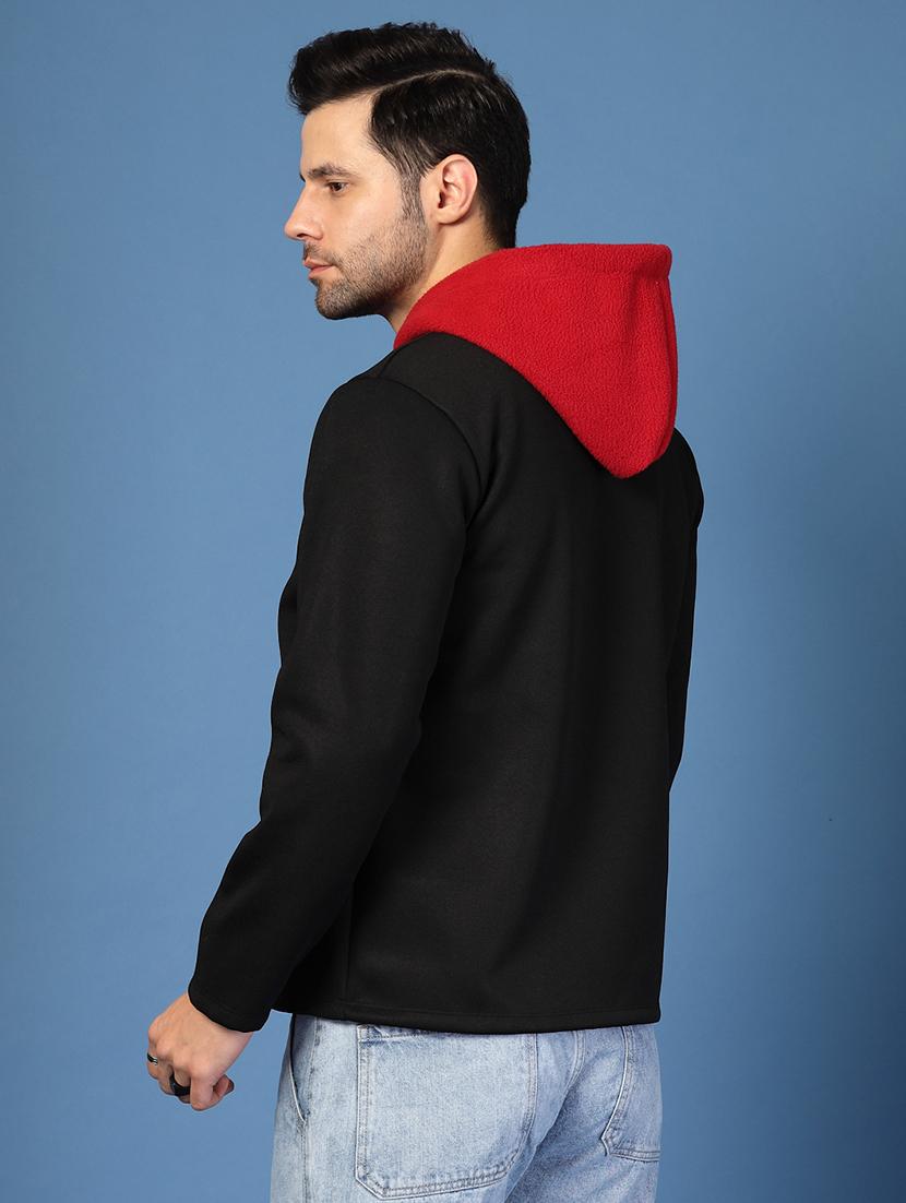 black fleece casual jacket - 21703429 - Standard Image - 3