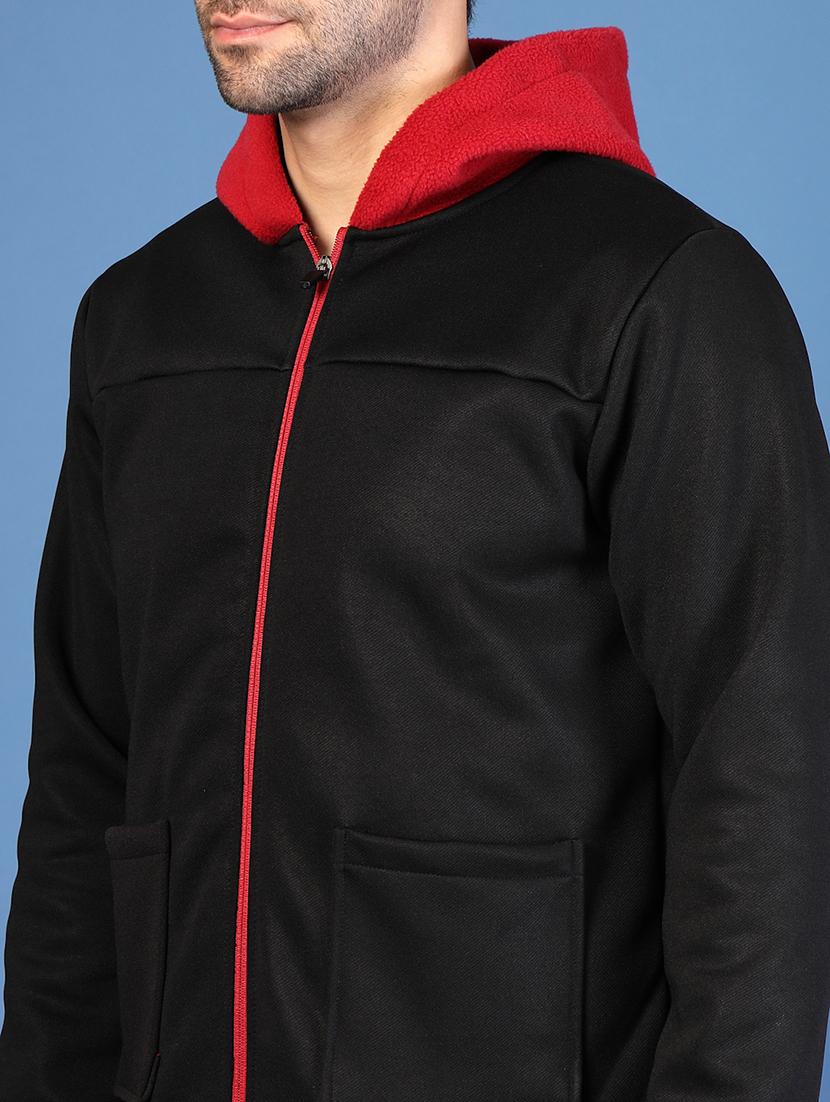 black fleece casual jacket - 21703429 - Standard Image - 5