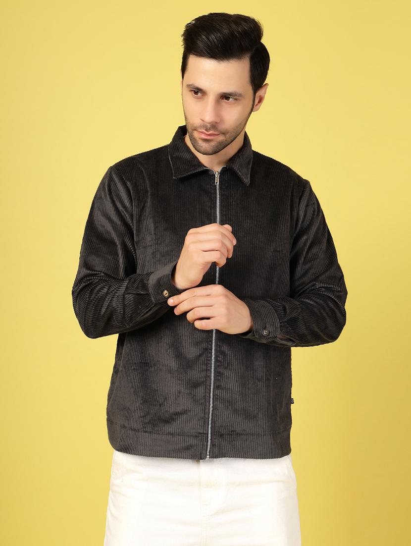 men solid long sleeve casual jacket - 21703433 -  Zoom Image - 0
