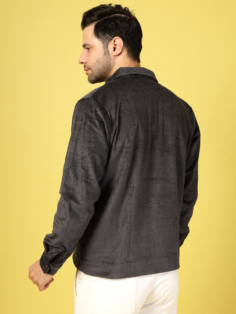 men solid long sleeve casual jacket - 21703433 - Standard Image - 3
