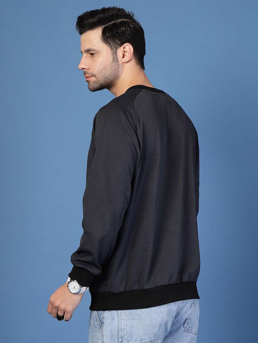 men long sleeves self design sweatshirt - 21703436 - Standard Image - 3