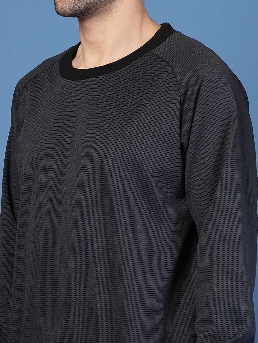 men long sleeves self design sweatshirt - 21703436 - Standard Image - 5