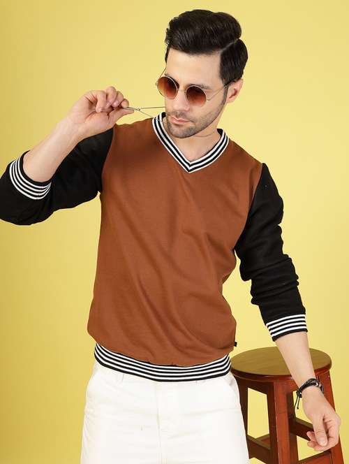 women long sleeves color block sweatshirt - 21703442 -  Standard Image - 0