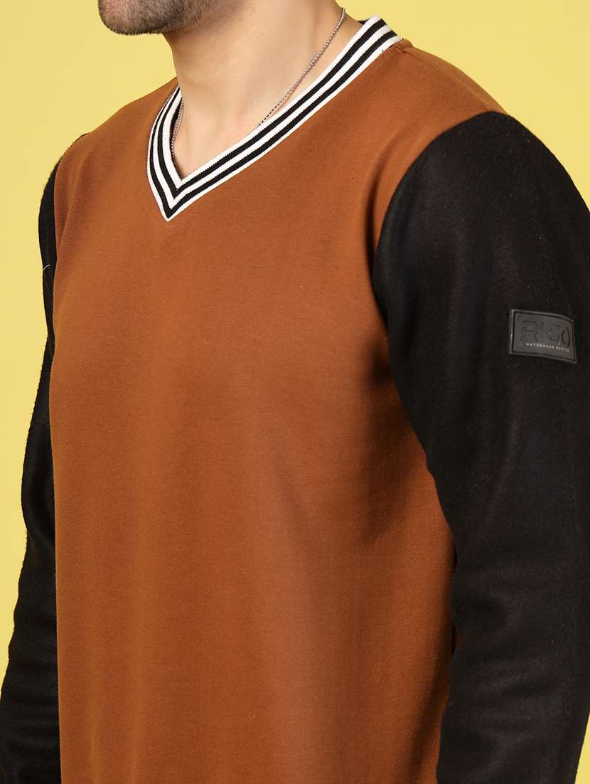 women long sleeves color block sweatshirt - 21703442 - Standard Image - 5