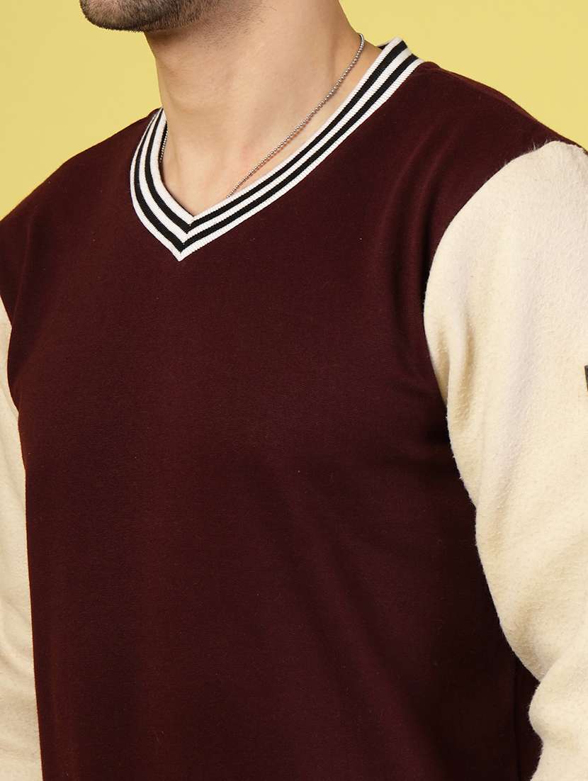 men long sleeves color block sweatshirt - 21703443 - Standard Image - 5