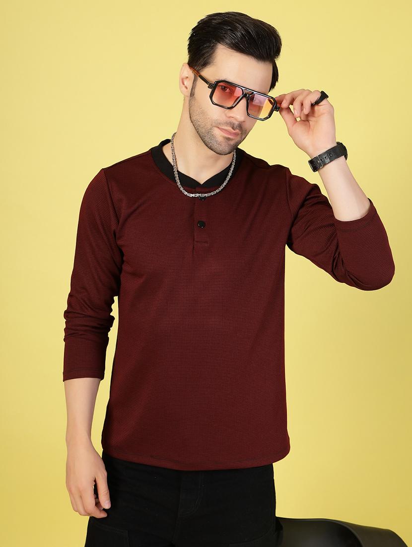 men long sleeves plain t-shirt