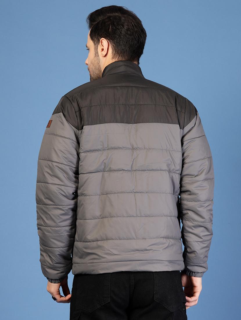 men color block long sleeve puffer jacket - 21703446 - Standard Image - 3