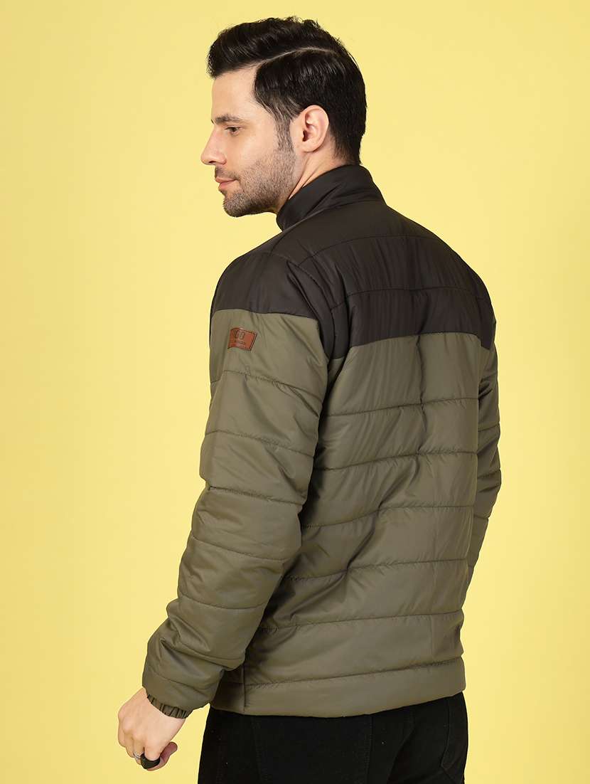 men color block long sleeve puffer jacket - 21703447 - Standard Image - 3