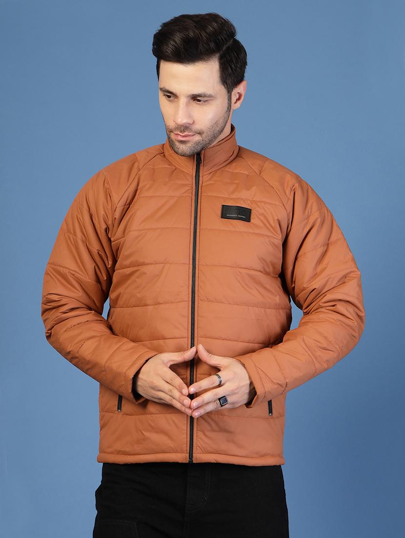 men solid long sleeve puffer jacket - 21703449 - Zoom Image - 0