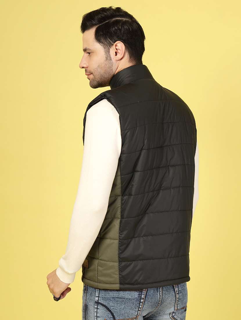 men color block sleeveless puffer jacket - 21703452 -  Standard Image - 3