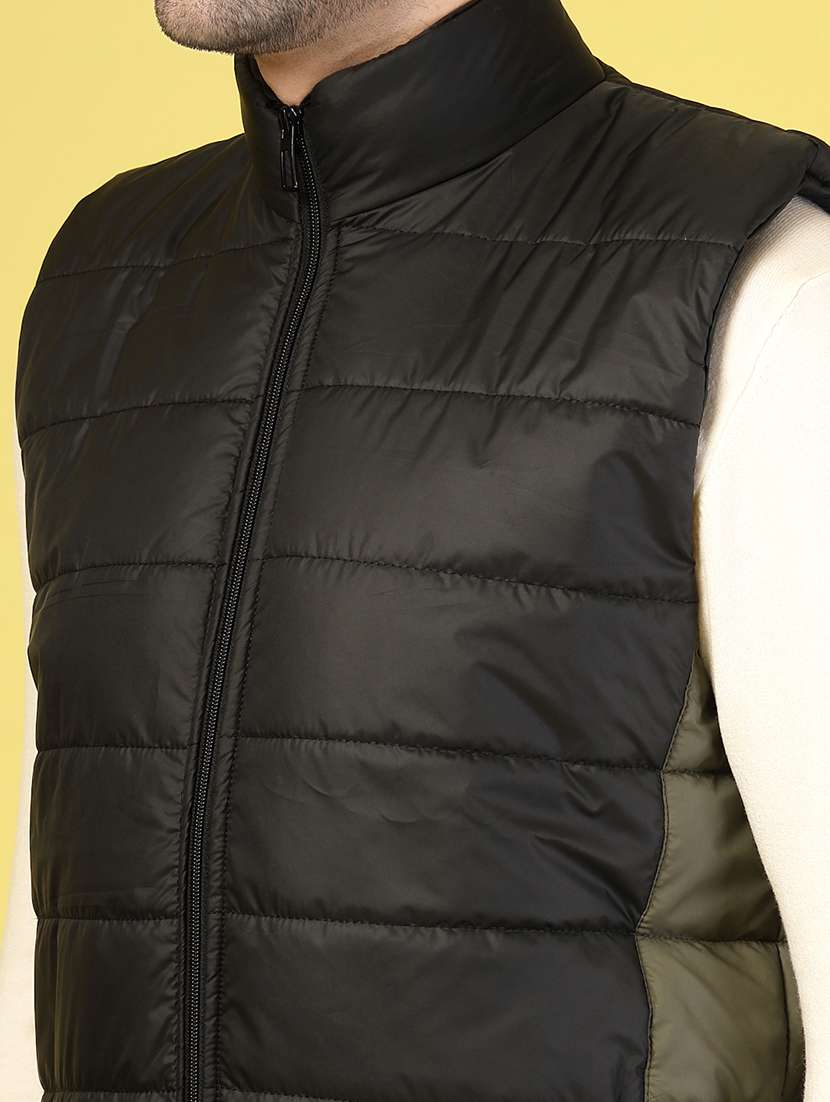 men color block sleeveless puffer jacket - 21703452 -  Standard Image - 5