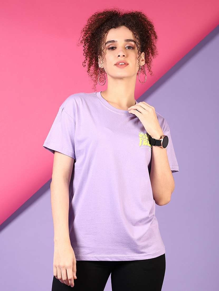 women back print short sleeve t-shirt - 21703551 -  Zoom Image - 0
