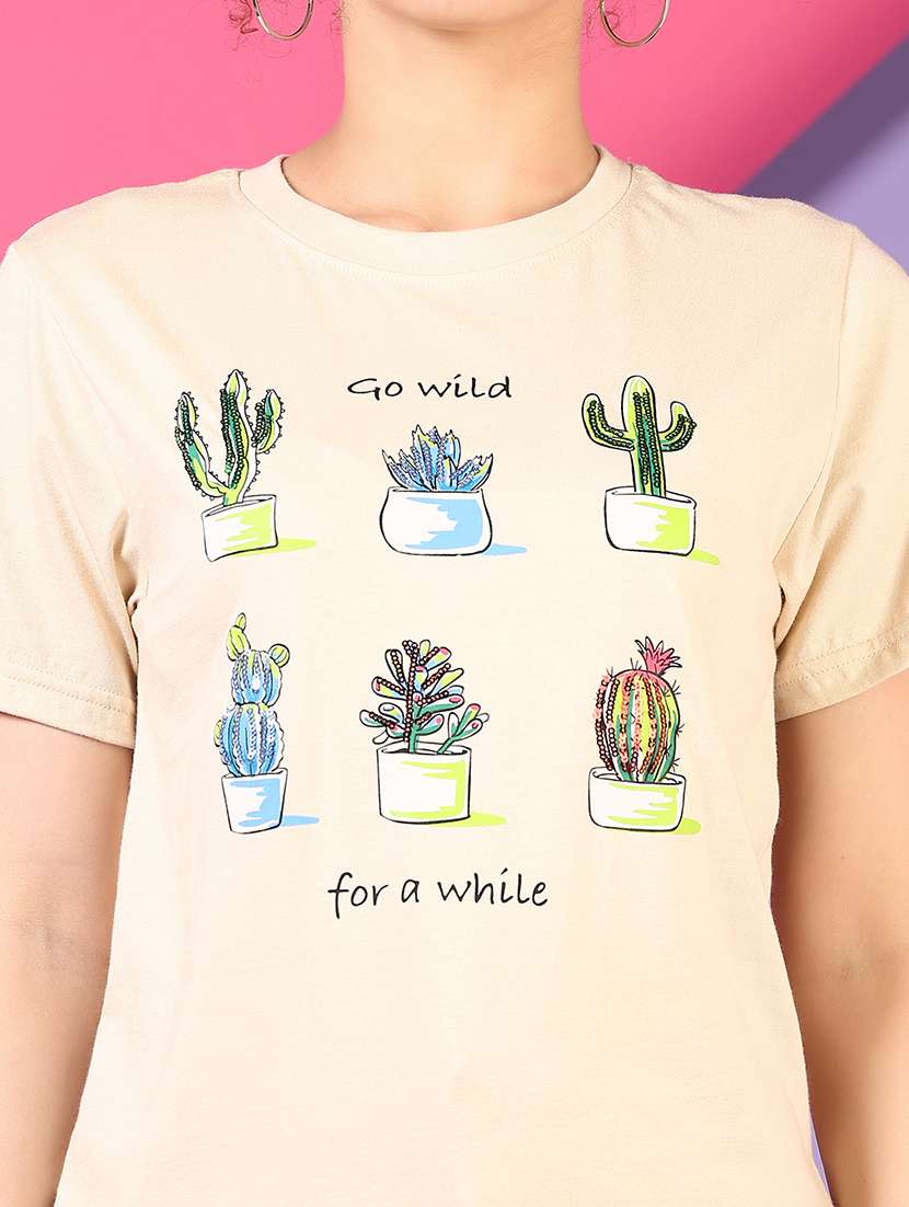 women printed short sleeve t-shirt - 21703552 - Standard Image - 3