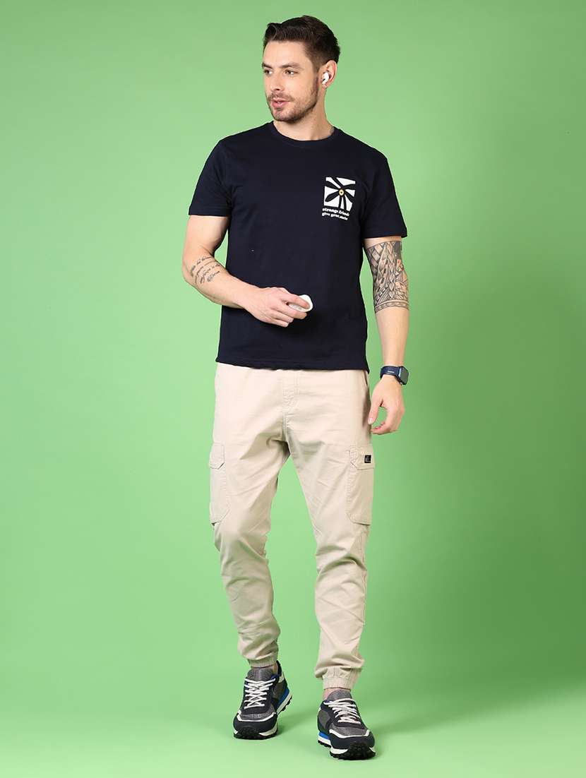 men short sleeves front & back print t-shirt - 21703581 -  Standard Image - 3